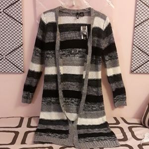 Ultra-Flirt Womens Long Open Sweater